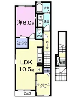 ウィステリアガーデン【2階】の間取り