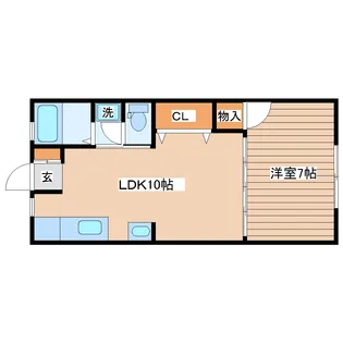 わたなべコーポ【2階】の間取り
