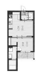 広島県福山市南蔵王町4【アパート】の間取り
