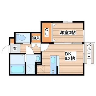 ビアンカーラA【1階】の間取り