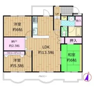 オリエント東林間ハウス2【4階】の間取り