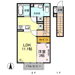 グランメール A棟【2階】の間取り