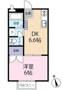 マイパレスB【2階】の間取り