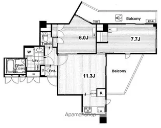 セルベコート立川【7階】の間取り