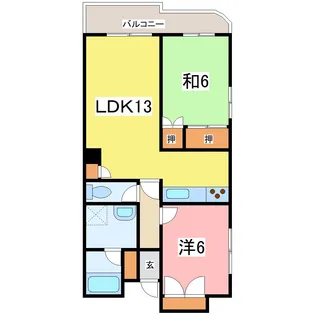 URBAN CONCIERIA城東【6階】の間取り