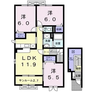 デイジーC【2階】の間取り