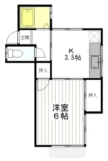 コーポ大槻【1階】の間取り