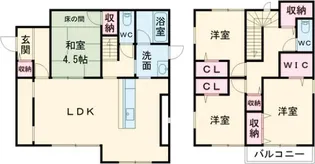 新潟県新潟市秋葉区北上新田【一戸建】の間取り