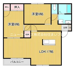 ハイムボナール【1階】の間取り