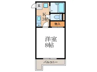 フラットKSR【1階】の間取り