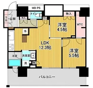 ザ・パークハウス中野タワー【9階】の間取り