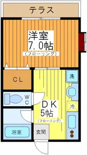 サンテラス弐番館【1階】の間取り