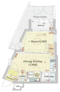 ビバリーホームズ目黒鷹番【1階】の間取り