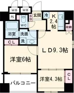 パークアクシス駒込【3階】の間取り