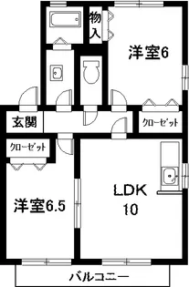サニーハイツ篠の風【2階】の間取り
