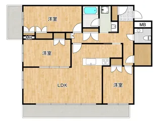 フォルム四谷外苑東【7階】の間取り