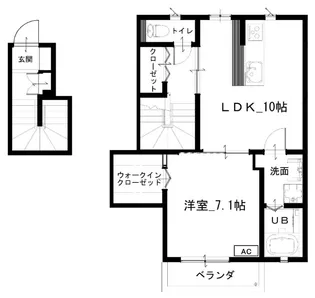 フルール池之尻【2階】の間取り