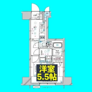 ディアレイシャス大須観音III【6階】の間取り