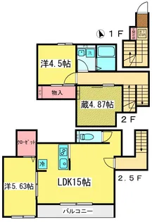 ヤマスアパートメント蔵【2階】の間取り