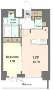 S-RESIDENCE新宿早稲田avelis【5階】の間取り
