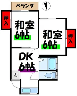 豊川コーポ【1階】の間取り
