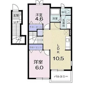 サニーハイツさくら【2階】の間取り