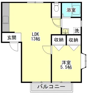 メゾンドキャロンA【1階】の間取り