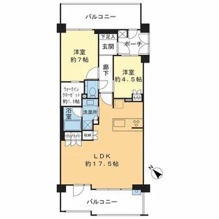 ヴェレーナグラン浜田山【2階】の間取り