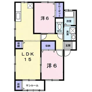 サン・ドミールA【2階】の間取り
