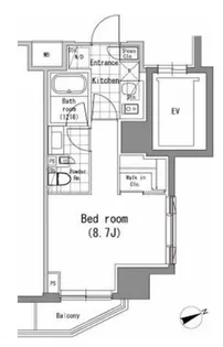 パークハビオ新橋【11階】の間取り