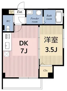 ハピネス渋江【3階】の間取り