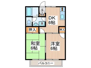 ヴィラソレイユB【2階】の間取り