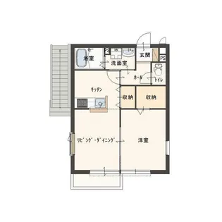 リヴェールハイツA【1階】の間取り