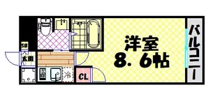 エスリード阿波座シティーウエストII【4階】の間取り