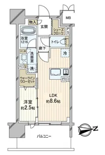 ソルティア千葉セントラル【3階】の間取り