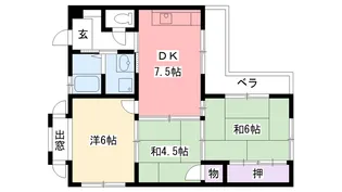 暁マンション【1階】の間取り