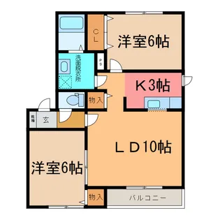 セジュール新緑I【1階】の間取り
