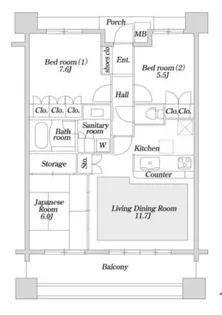 KDX志村坂上レジデンス【7階】の間取り