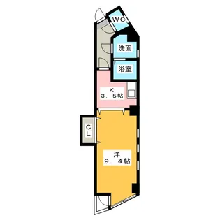 グランデ城西【8階】の間取り