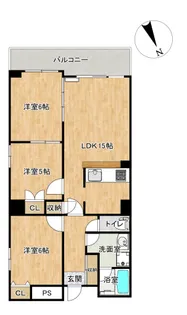 パティオモンテカルロ【7階】の間取り