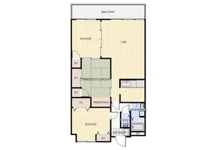 ルネシュ・プランドール【3階】の間取り