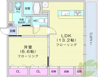 ロイヤル岩切7【1階】の間取り