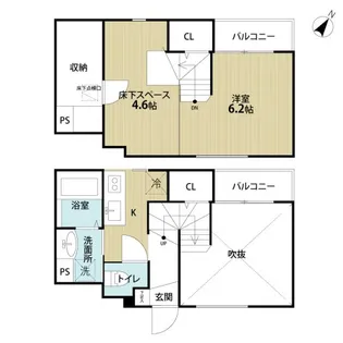 コンフォルテ博多【1階】の間取り
