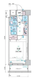 リヴシティ西川口五番館【4階】の間取り