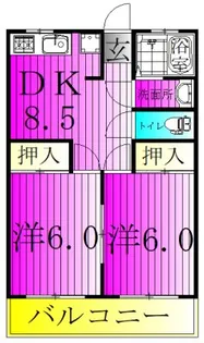 浜田第一マンション【4階】の間取り