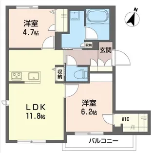 コート辻堂【3階】の間取り