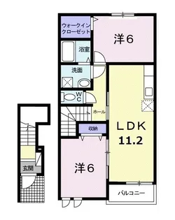 オアシス ウノ【2階】の間取り