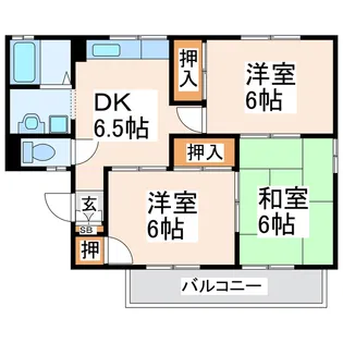 パークヒルA・B【2階】の間取り