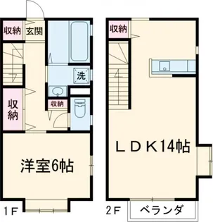 ハピネス・クレヴィア(メゾネット)の間取り