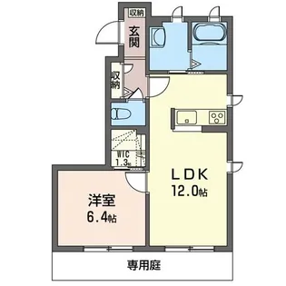 ヴィラーチェ入間【1階】の間取り
